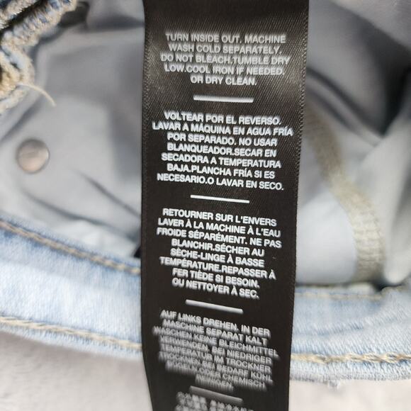 7 For All Mankind Shorts Womens 28 Blue Mid Roll Broken Twill Coco Prive Stretch - Picture 9 of 15